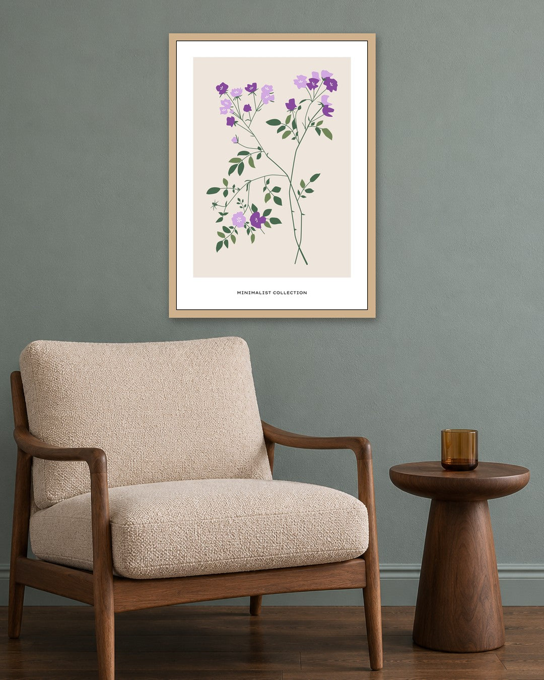 SENT Studio - Botanical Poster No. 56 - oak frame in a room
