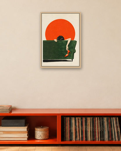 Felicity Hastings - Sunset Sofa - oak frame in a room