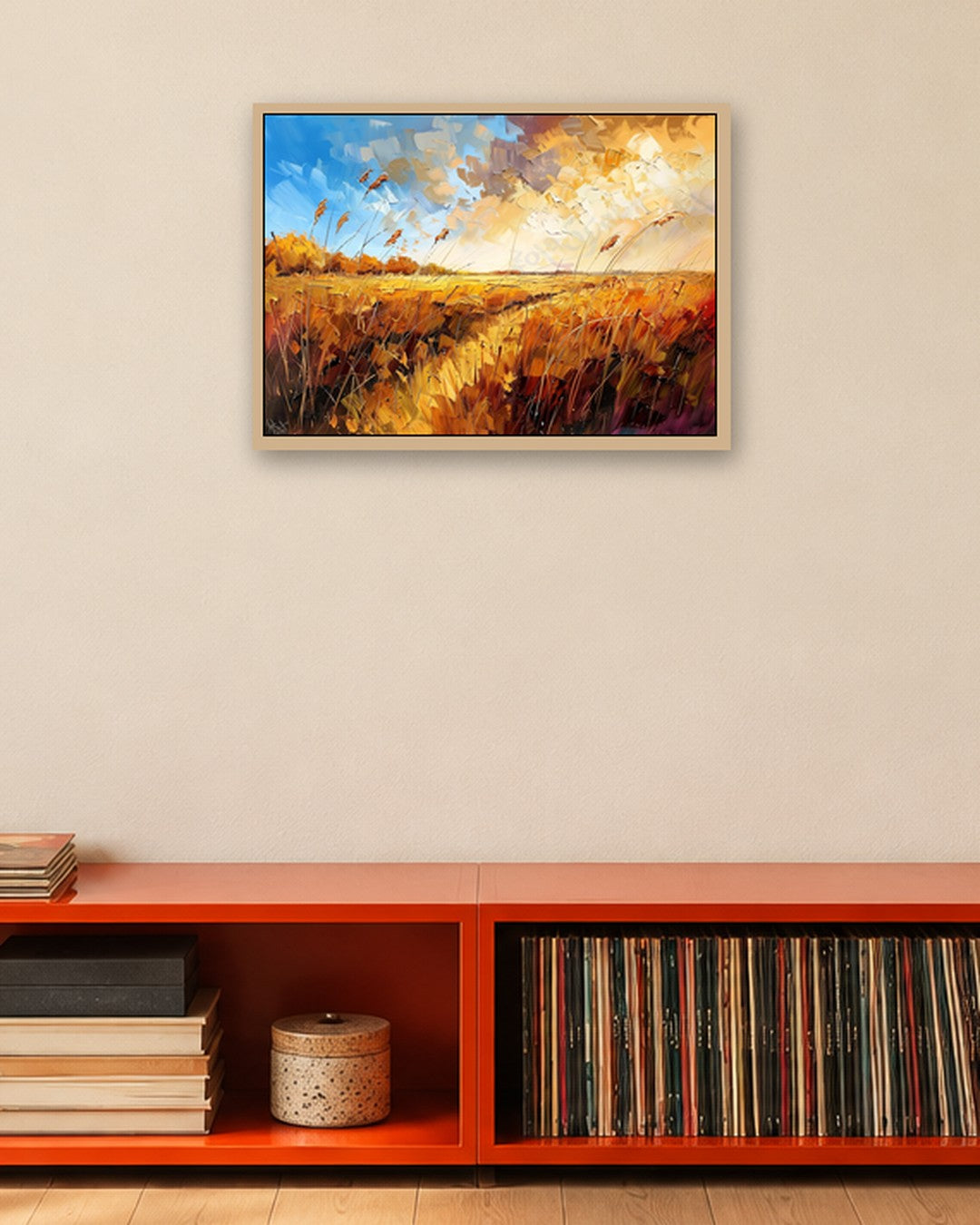 SENT Studio - Wildgrass Field No. 1 - oak frame in a room