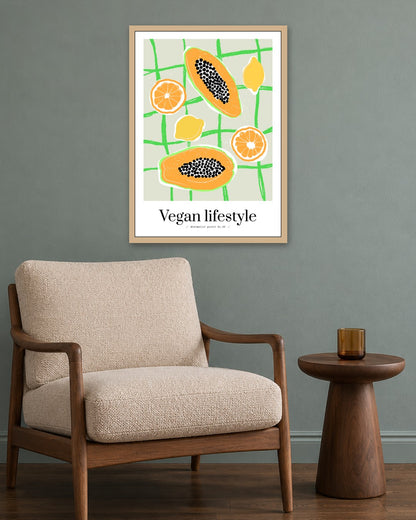 SENT Studio - Cravings Poster No. 6 - oak frame in a room