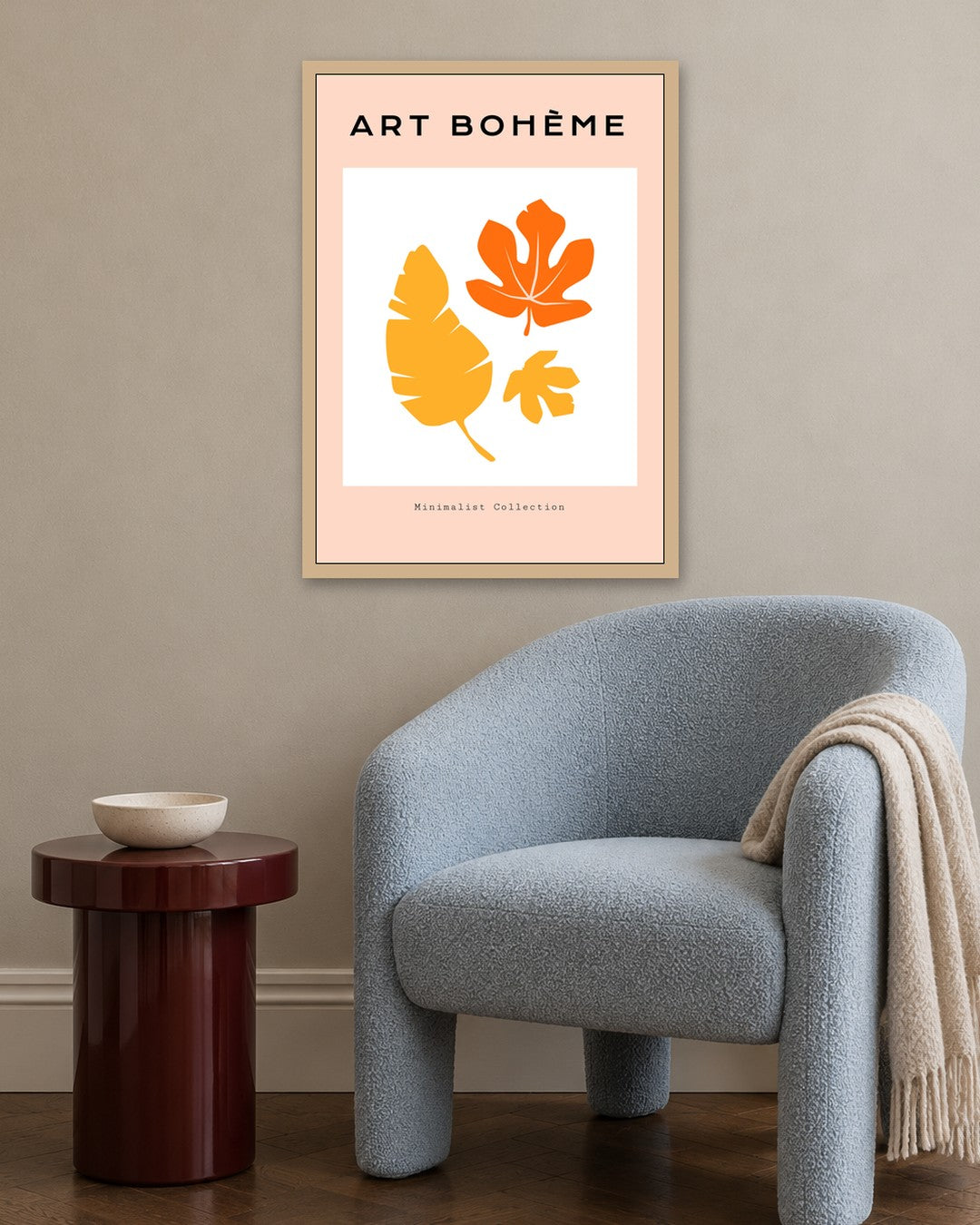 SENT Studio - Abstract Poster No. 65 - oak frame in a room