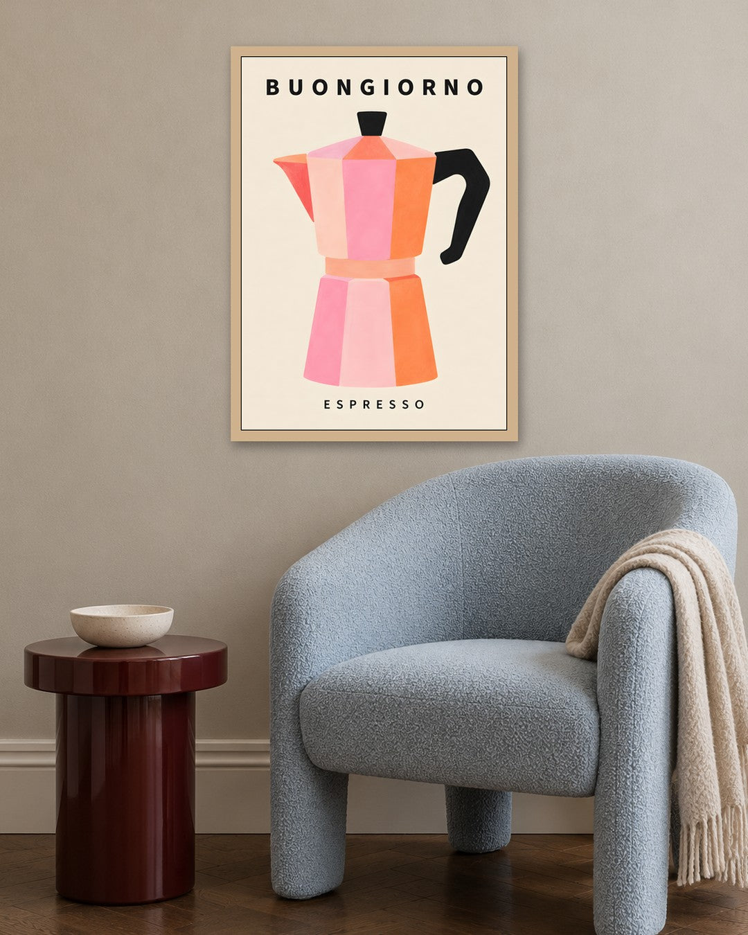 Gracie Cole - Buongiorno - oak frame in a room