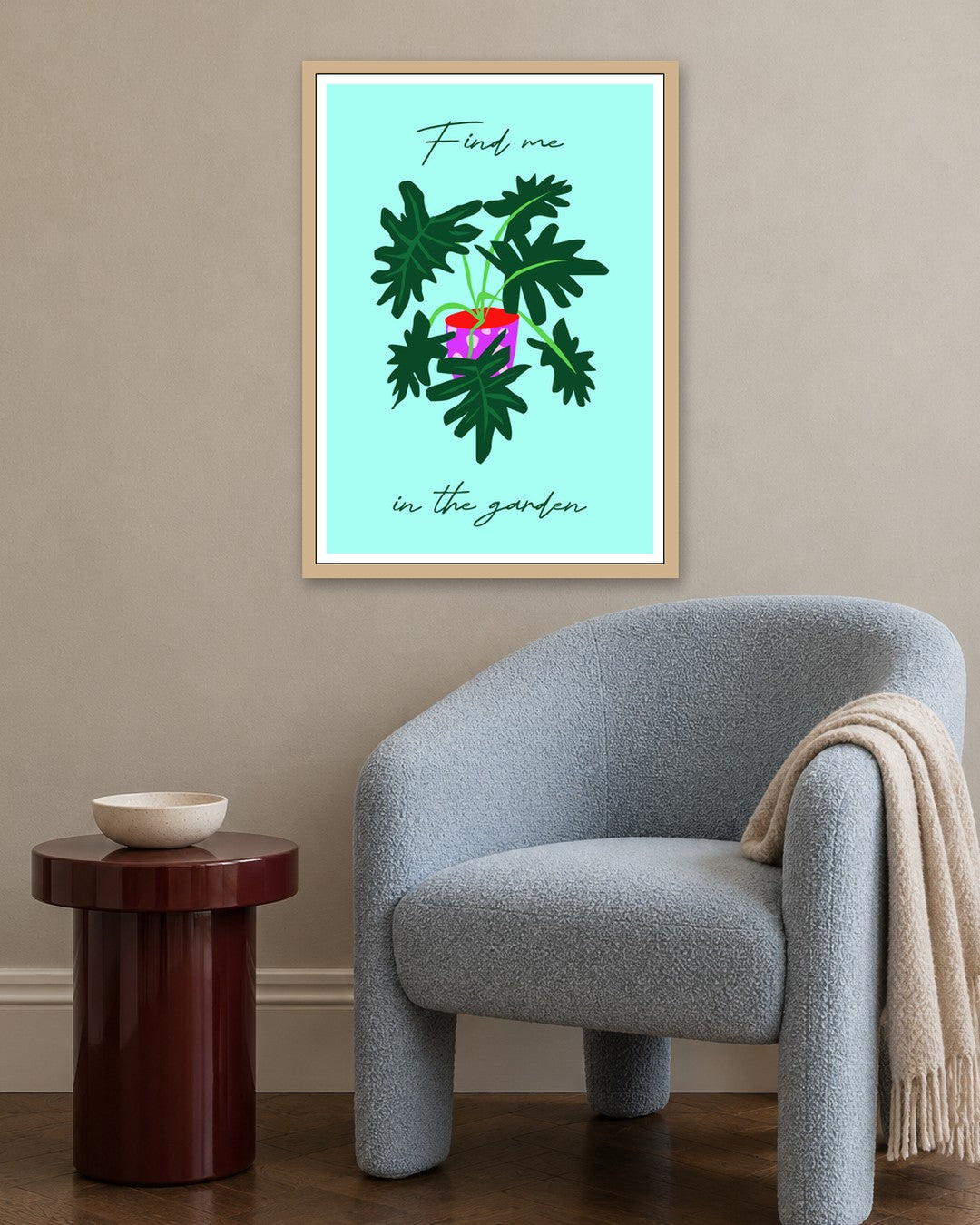 SENT Studio - Artistic Poster No. 29 - oak frame in a room