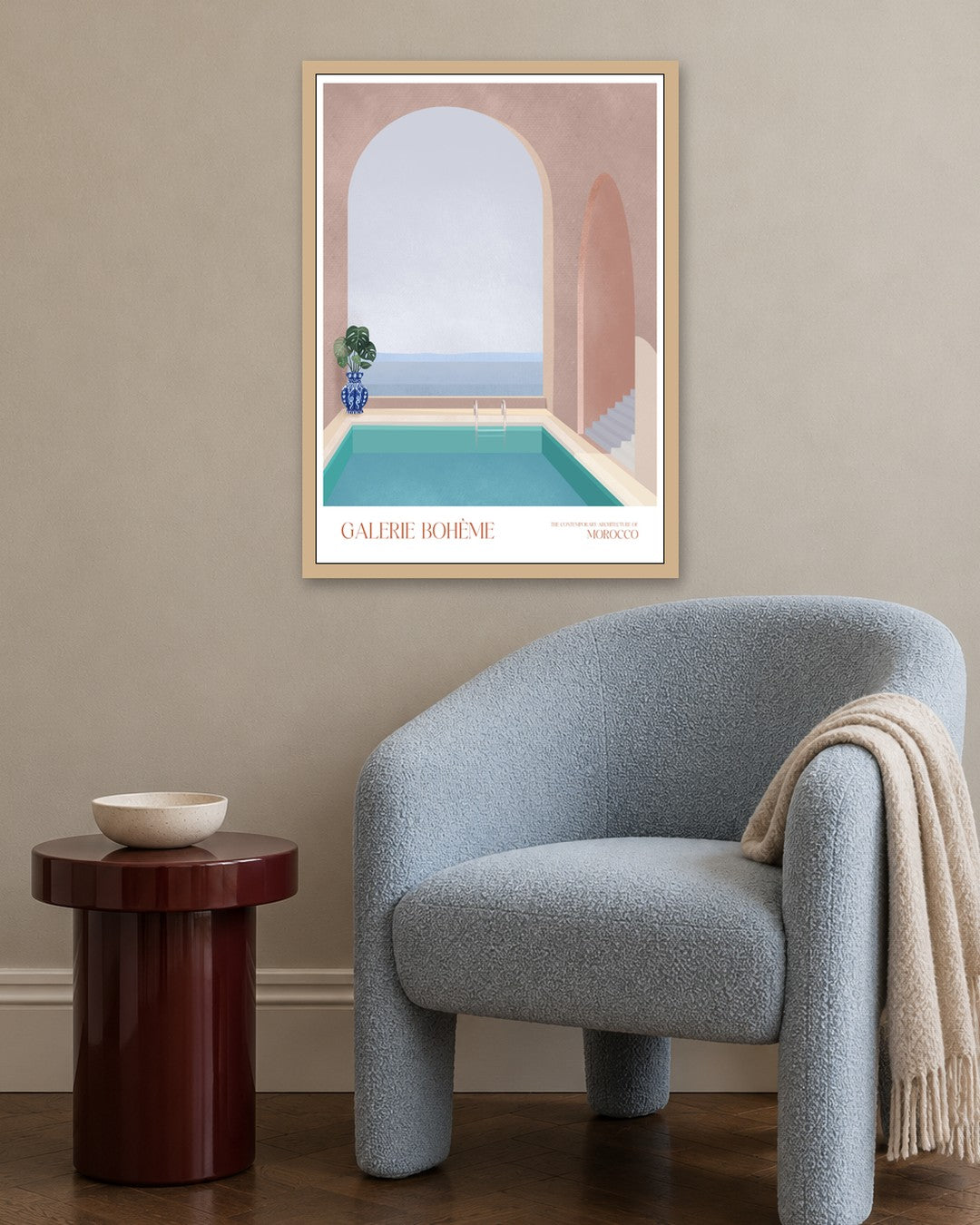 SENT Studio - Arched Plunge Pool - oak frame in a room