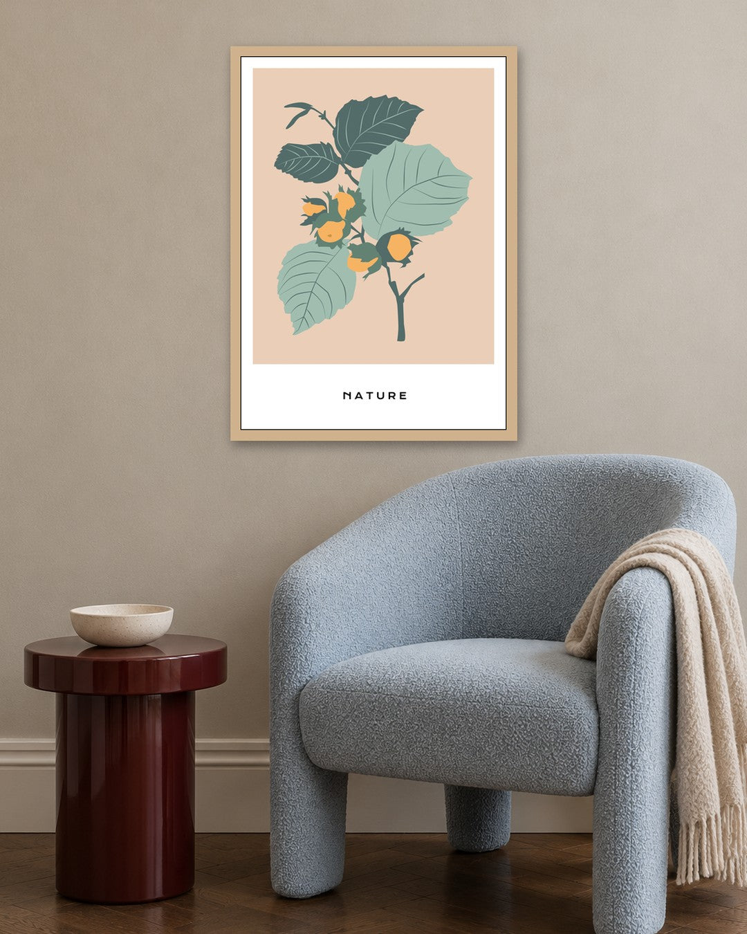 SENT Studio - Botanical Poster No. 69 - oak frame in a room