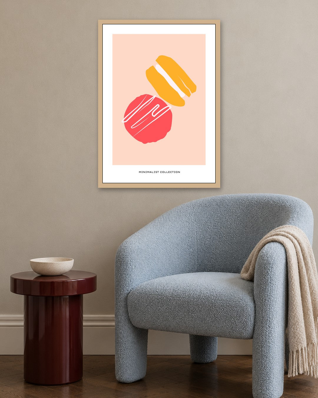 SENT Studio - Abstract Poster No. 62 - oak frame in a room