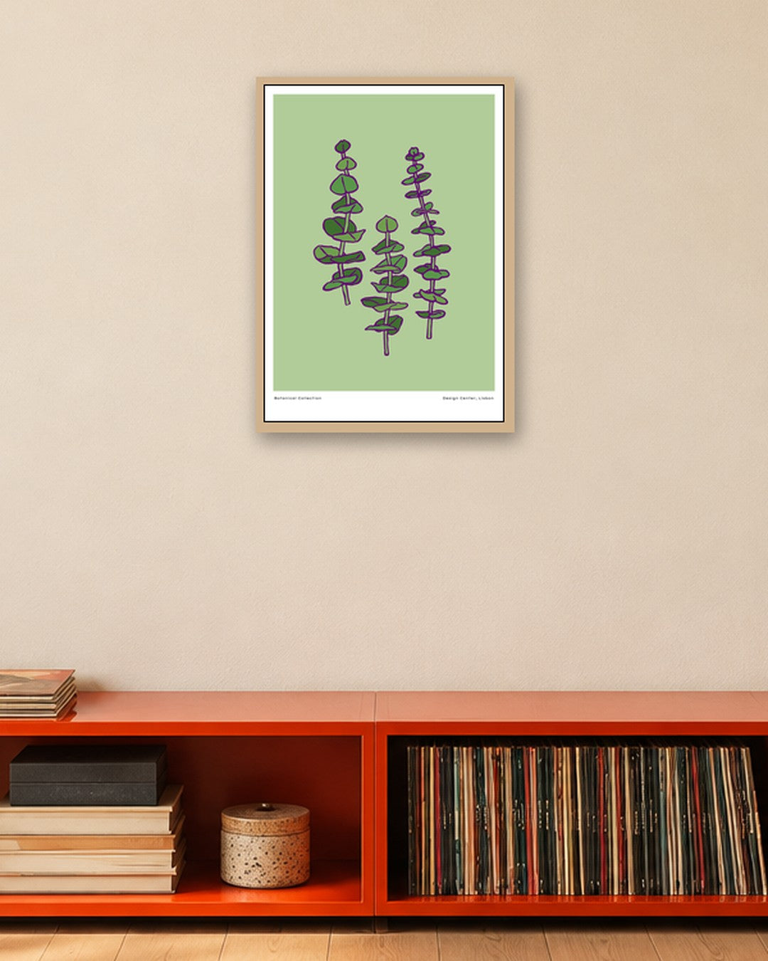 SENT Studio - Flower Poster No. 12 - oak frame in a room
