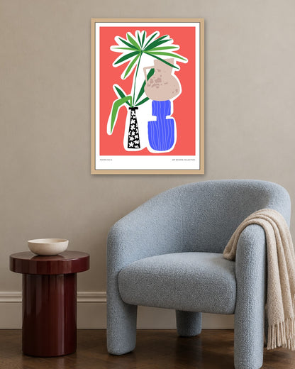 SENT Studio - Aesthetic Poster No. 41 - oak frame in a room