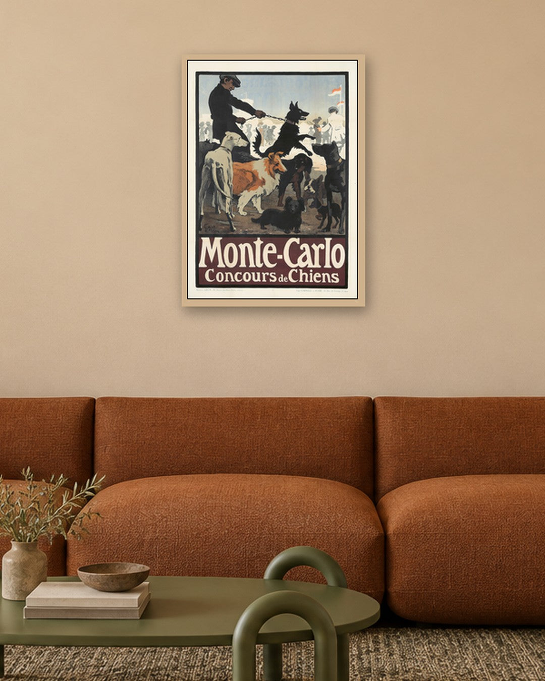 Monte-Carlo - Concours de Chiens - oak frame in a room