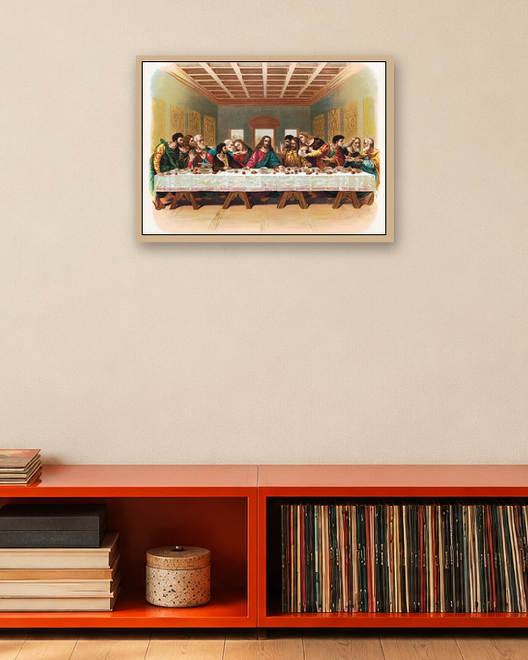 Leonardo da Vinci - The Last Supper - oak frame in a room