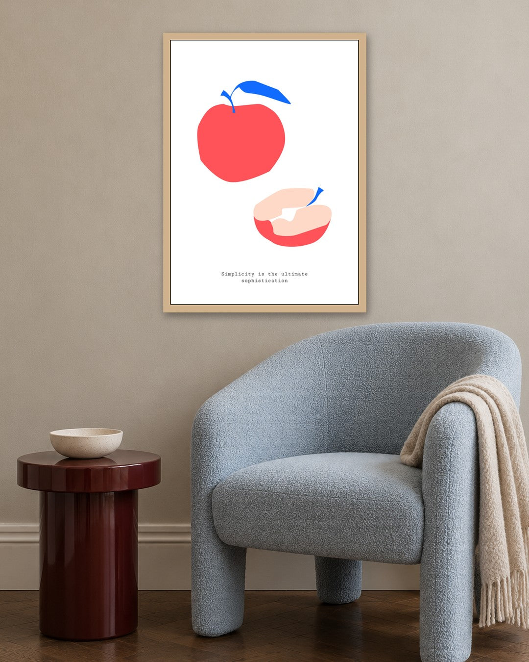 SENT Studio - Abstract Poster No. 8 - oak frame in a room