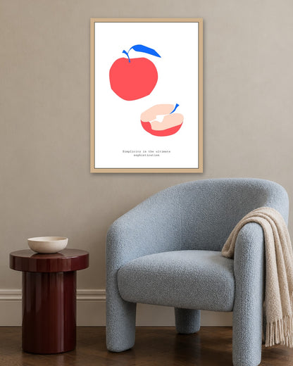 SENT Studio - Abstract Poster No. 8 - oak frame in a room