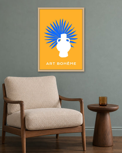 SENT Studio - Abstract Poster No. 28 - oak frame in a room