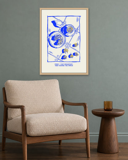 SENT Studio - Cravings Poster No. 41 - oak frame in a room