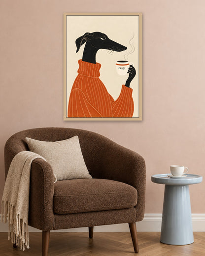 Paige Hilton - Pause - oak frame in a room