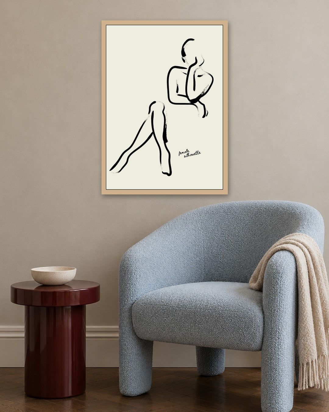 SENT Studio - Bohemian Poster No. 3 - oak frame in a room