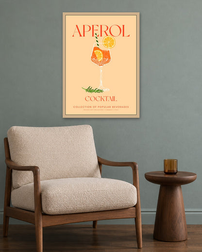 SENT Studio - Cocktail Poster No. 4 - oak frame in a room