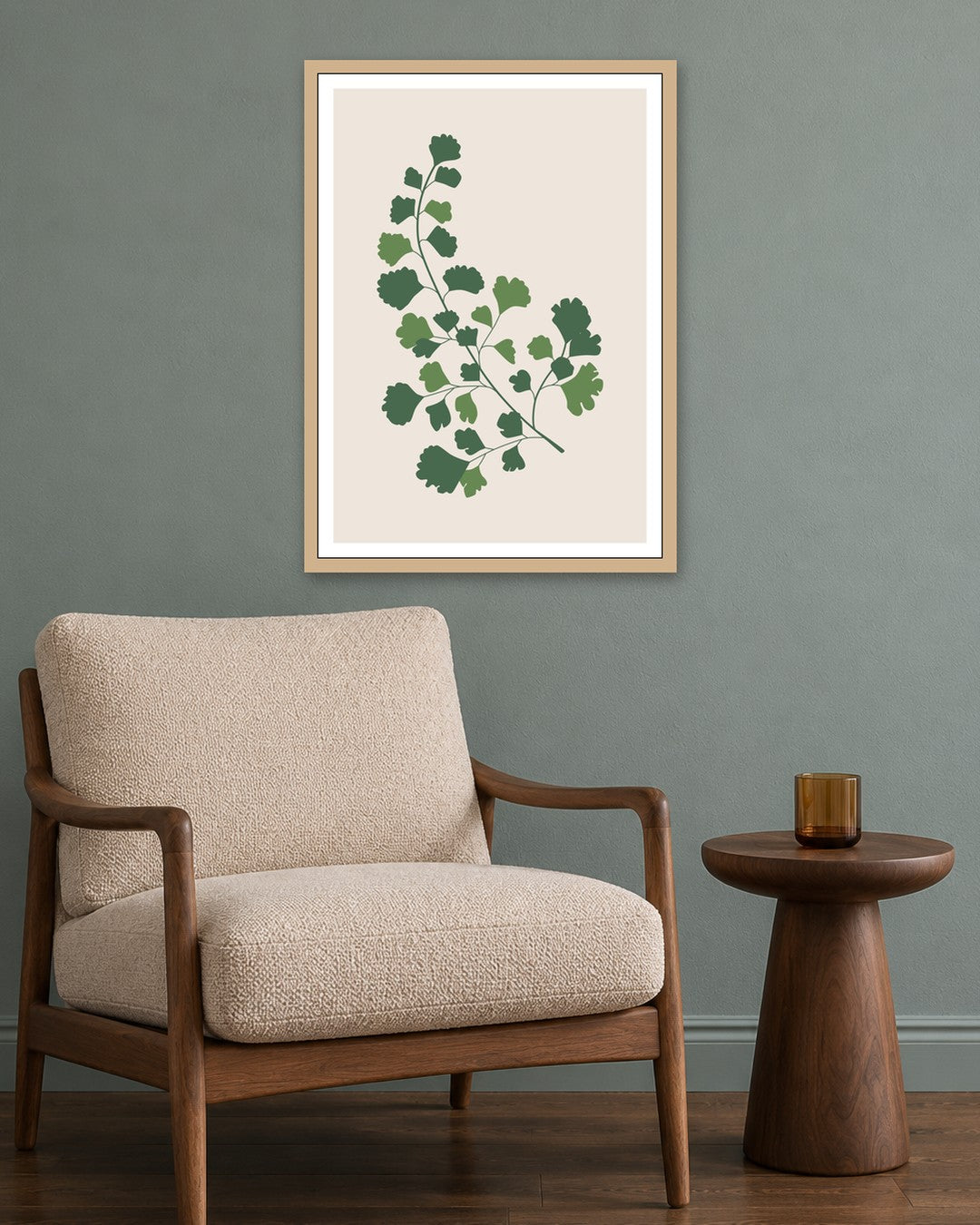 SENT Studio - Botanical Poster No. 61 - oak frame in a room