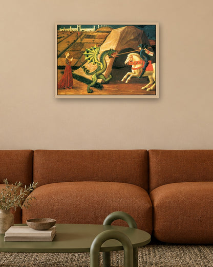 Paolo Uccello - Saint George and the Dragon - oak frame in a room