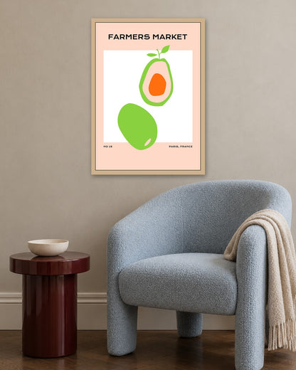 SENT Studio - Abstract Poster No. 53 - oak frame in a room