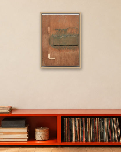 Arthur Wesley Dow - Dragon and Orchard - oak frame in a room