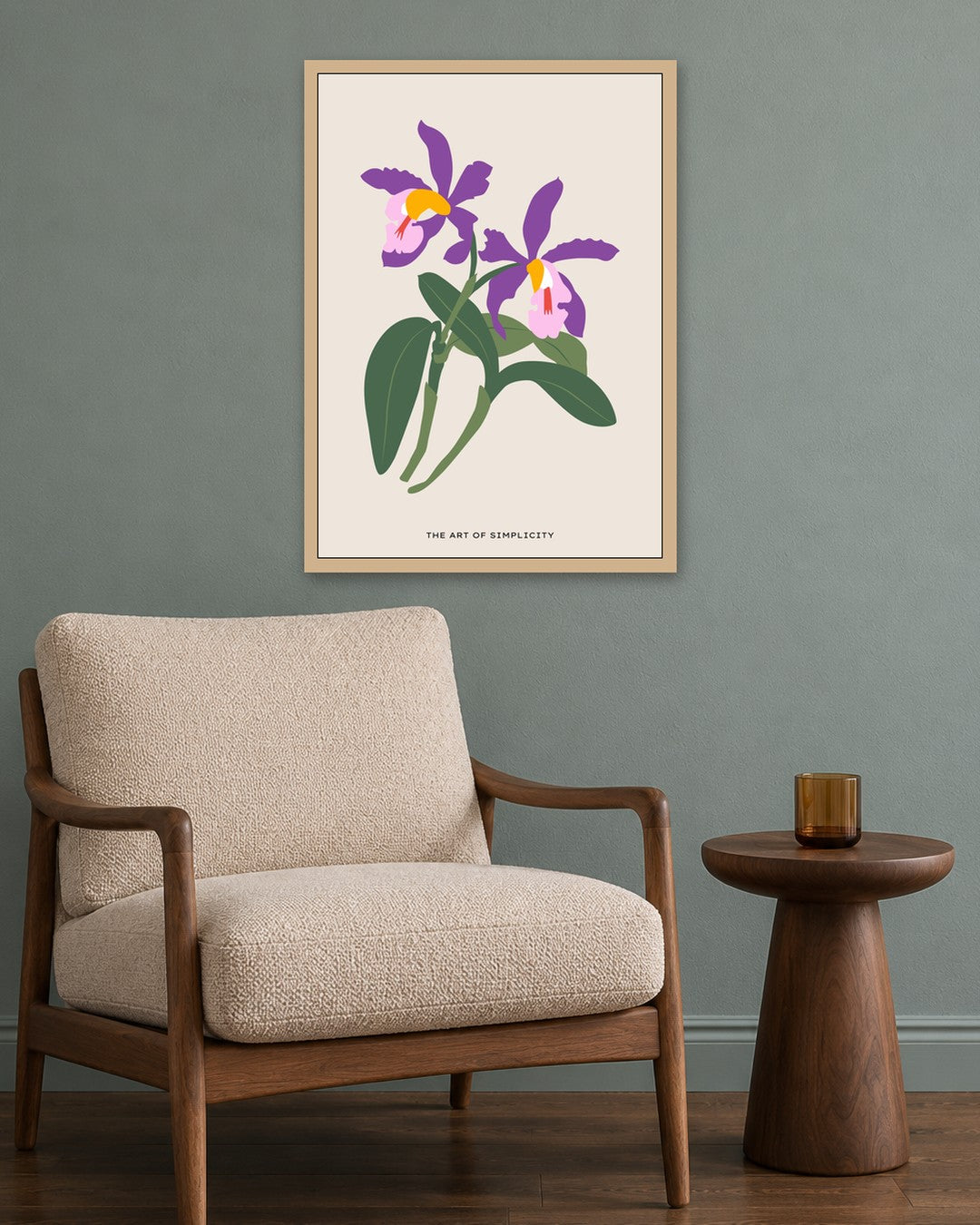 SENT Studio - Botanical Poster No. 32 - oak frame in a room