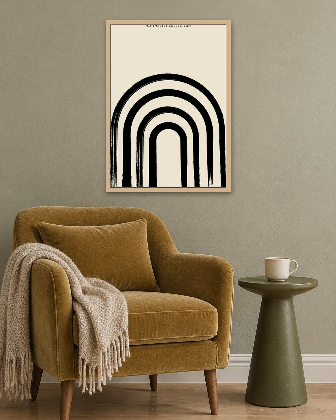 SENT Studio - Bohemian Poster No. 98 - oak frame in a room