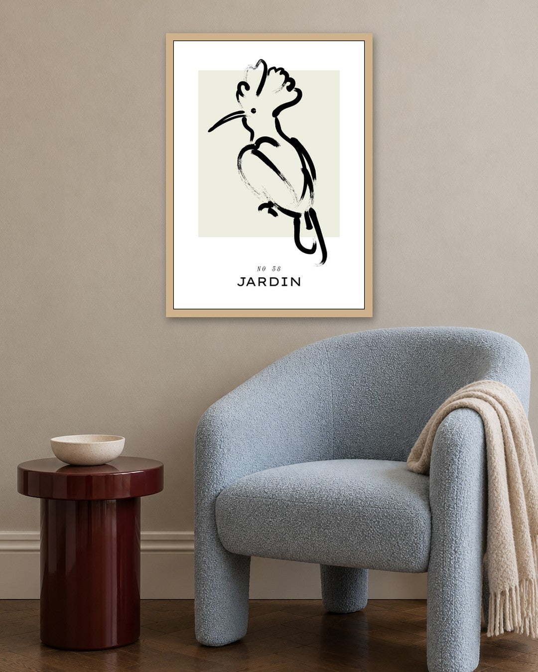 SENT Studio - Bohemian Poster No. 9 - oak frame in a room