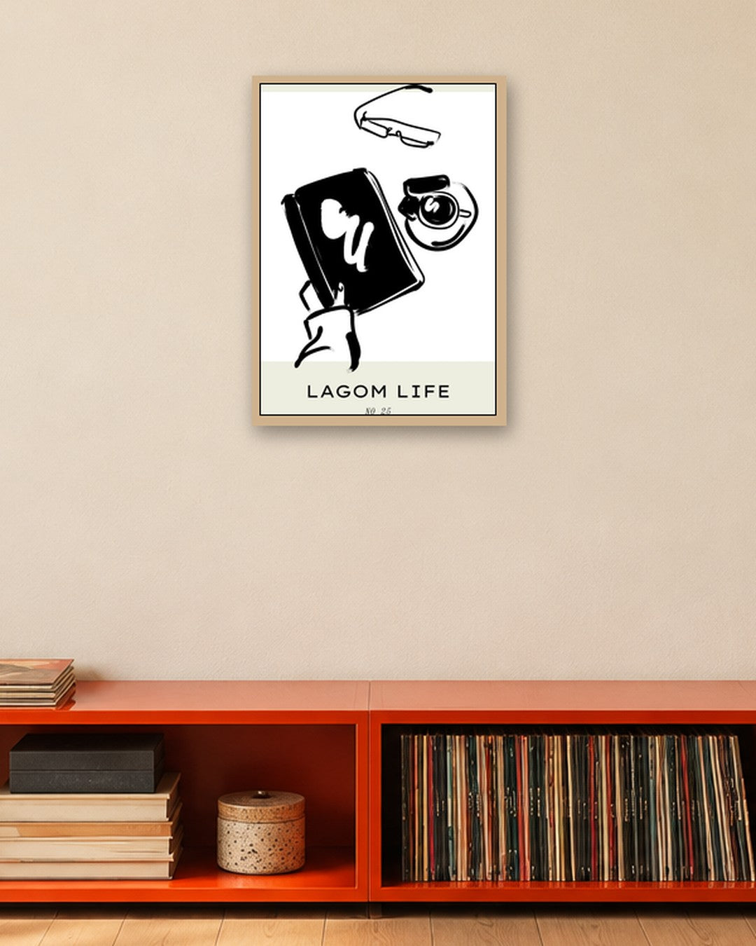 SENT Studio - Bohemian Poster No. 13 - oak frame in a room