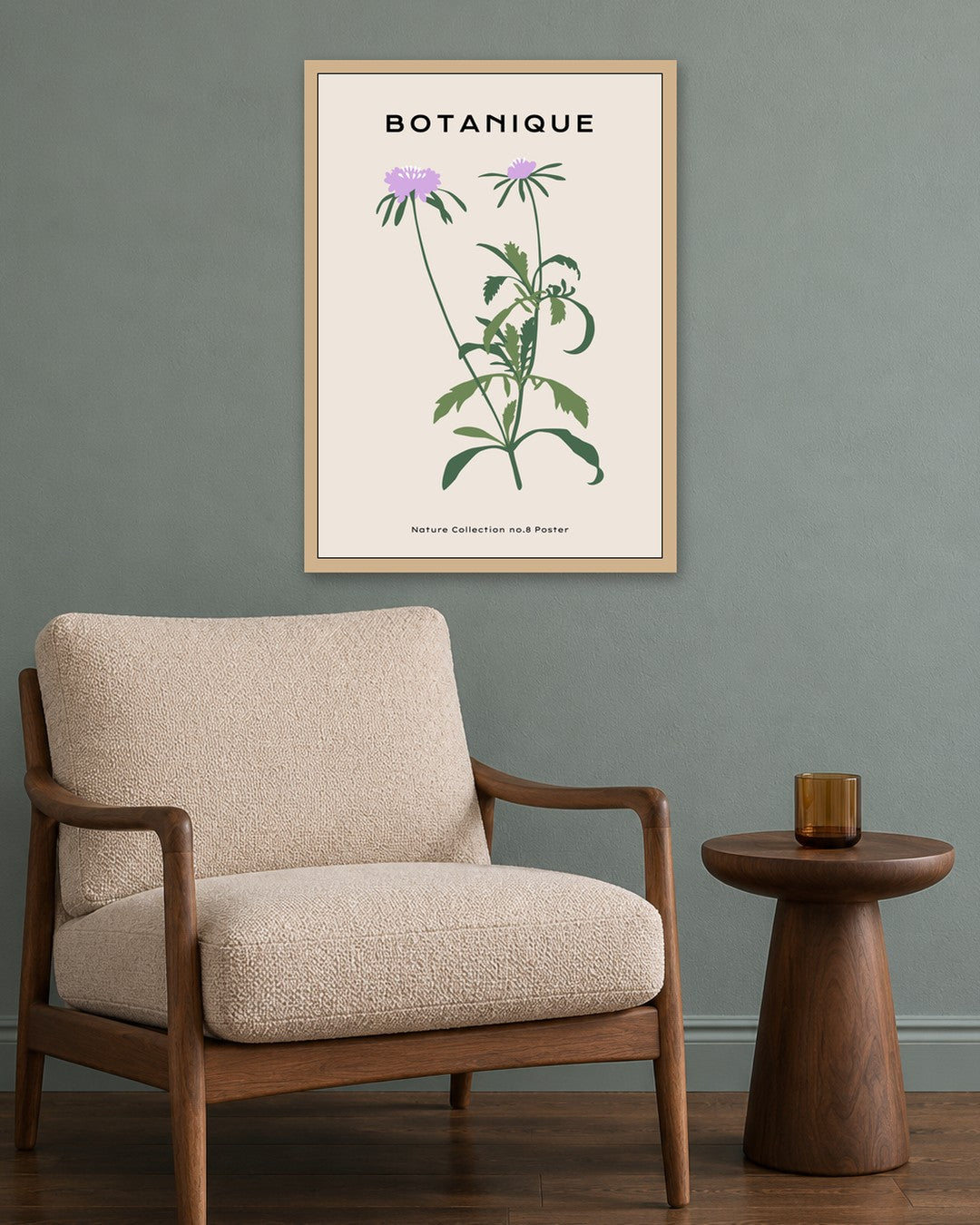 SENT Studio - Botanical Poster No. 53 - oak frame in a room