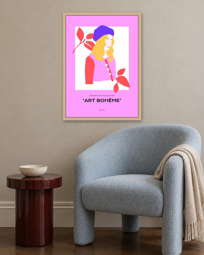 SENT Studio - Abstract Poster No. 11 - oak frame in a room