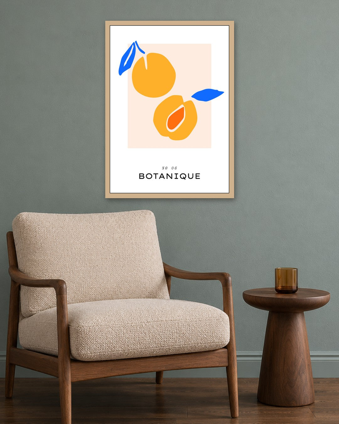 SENT Studio - Abstract Poster No. 4 - oak frame in a room