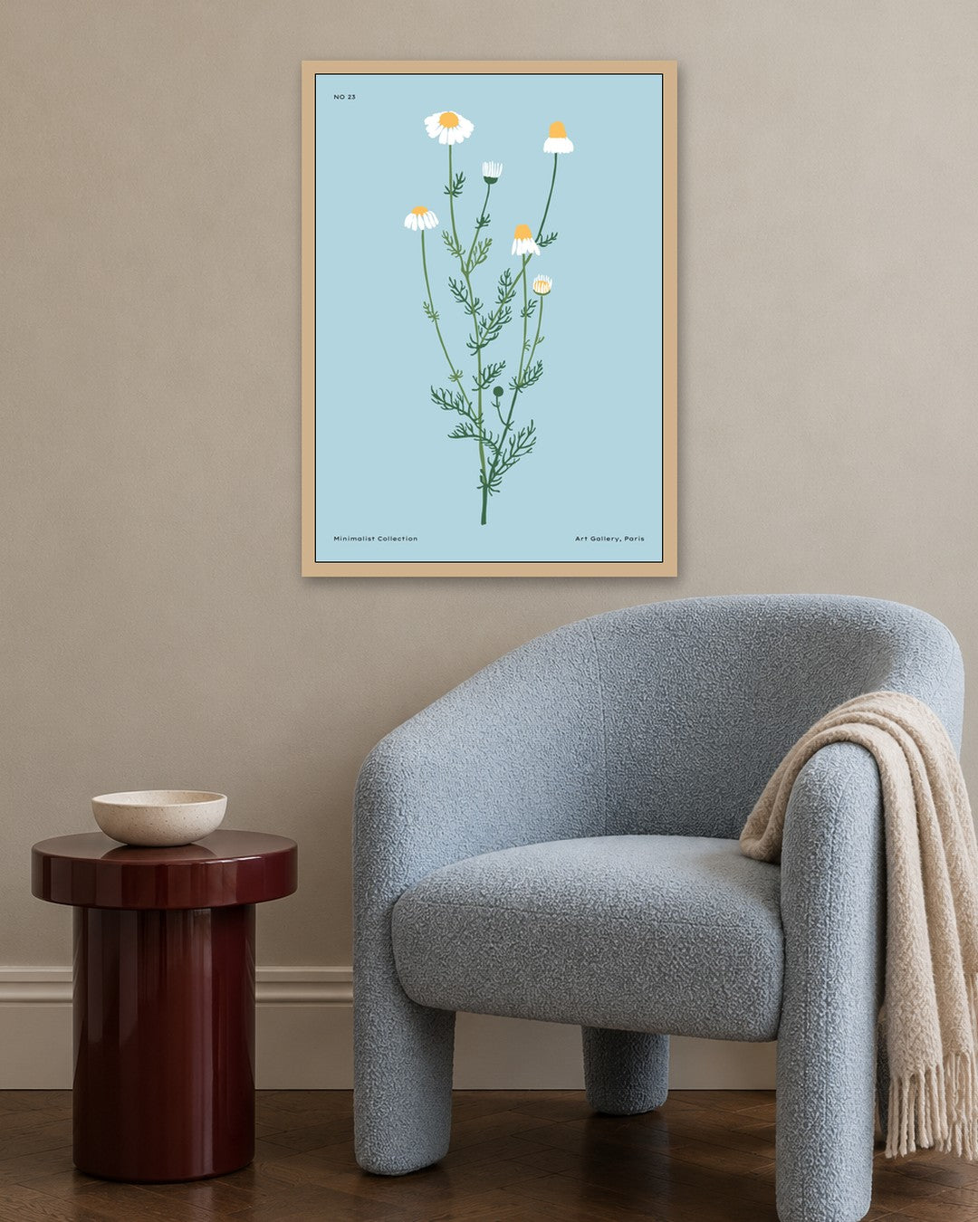 SENT Studio - Botanical Poster No. 12 - oak frame in a room