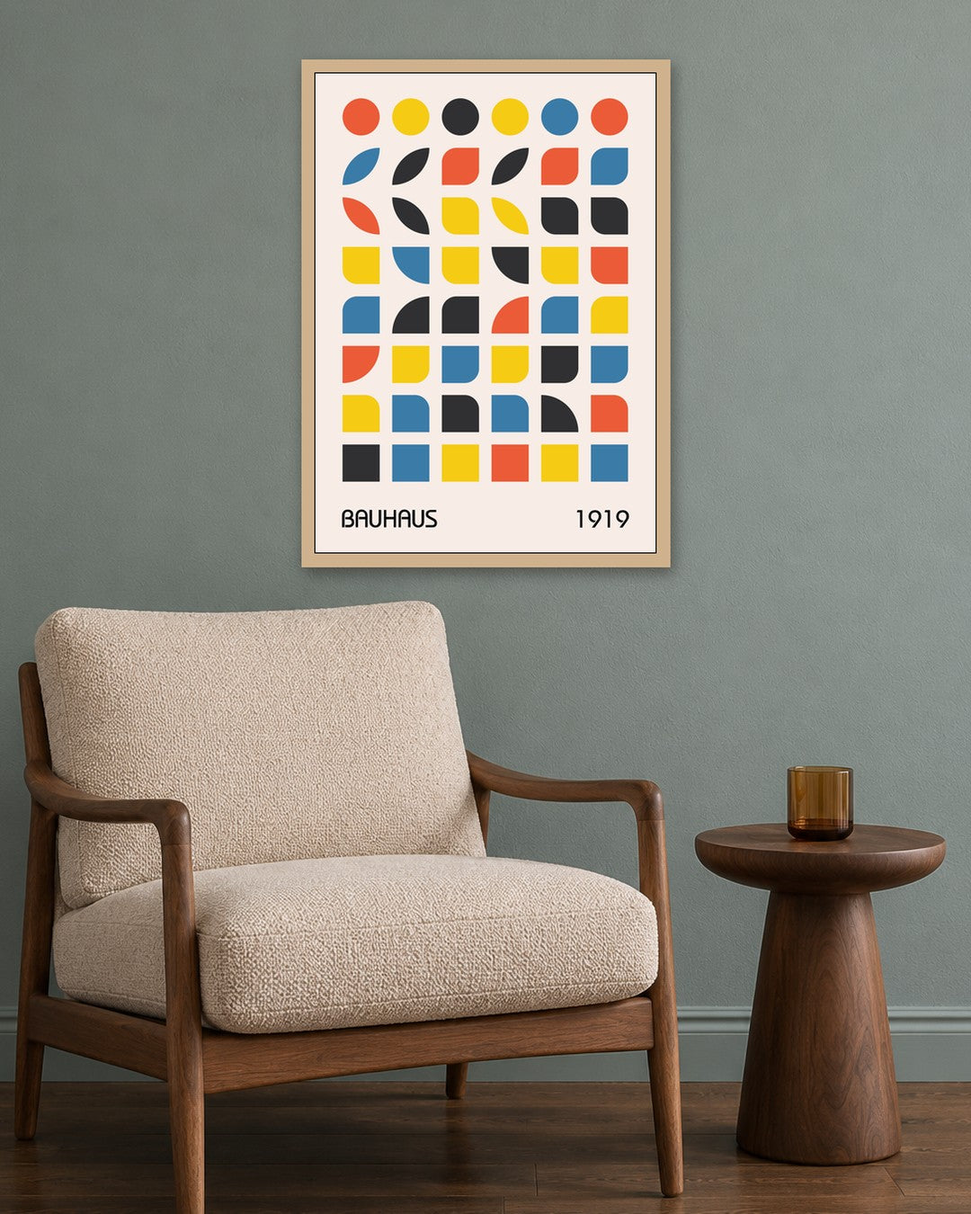Bauhaus - Colour Grid - oak frame in a room