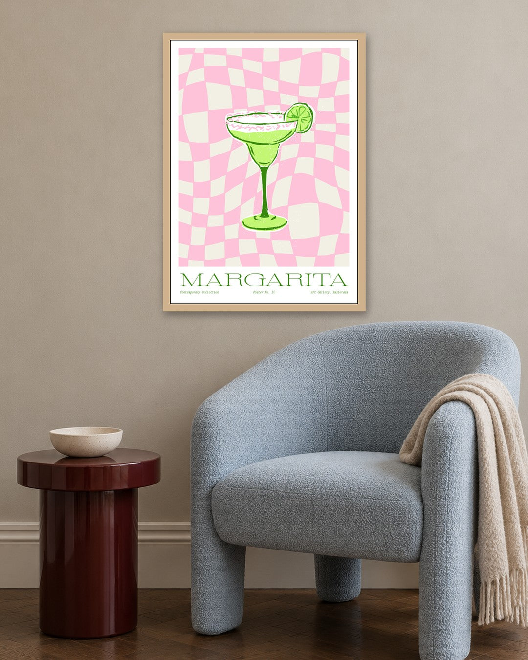 SENT Studio - Cravings Poster No. 10 - oak frame in a room