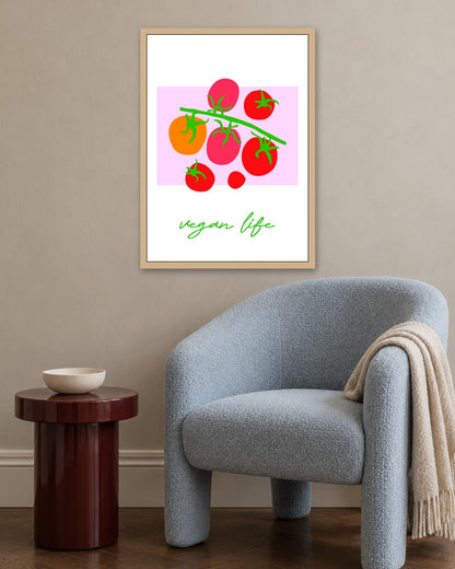 SENT Studio - Artistic Poster No. 54 - oak frame in a room