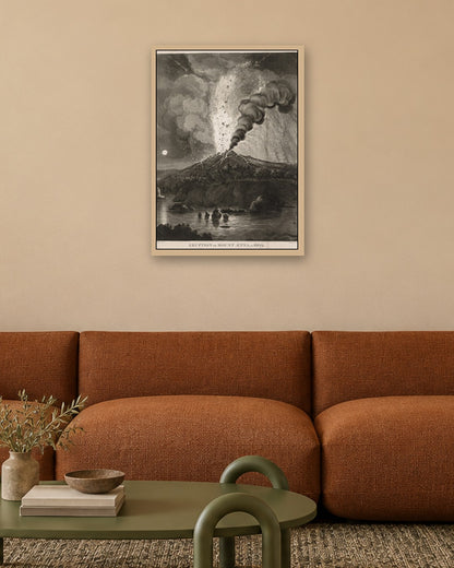 Thomas Sutherland - Eruption of Mount Aetna in 1669 - oak frame in a room