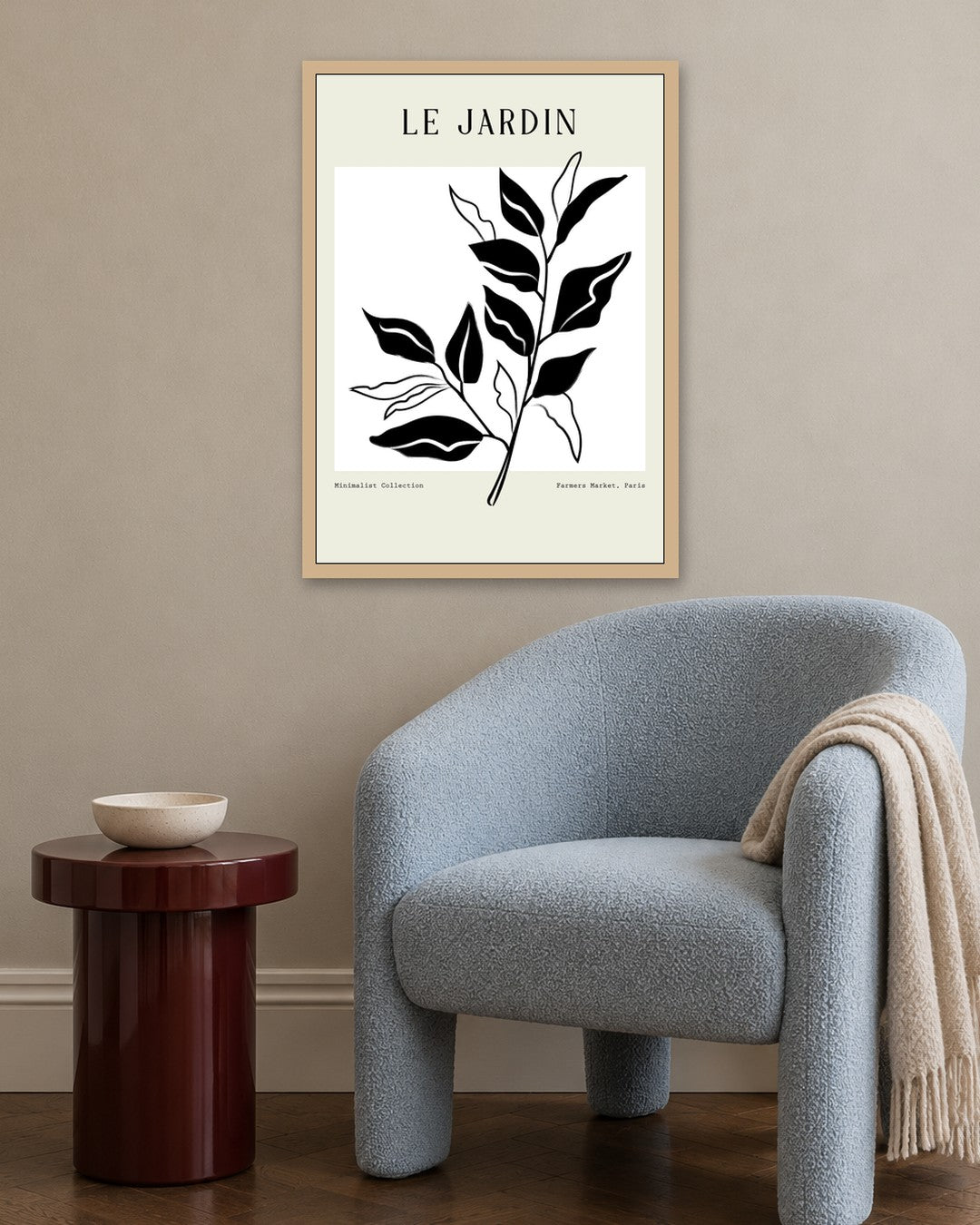 SENT Studio - Bohemian Poster No. 27 - oak frame in a room