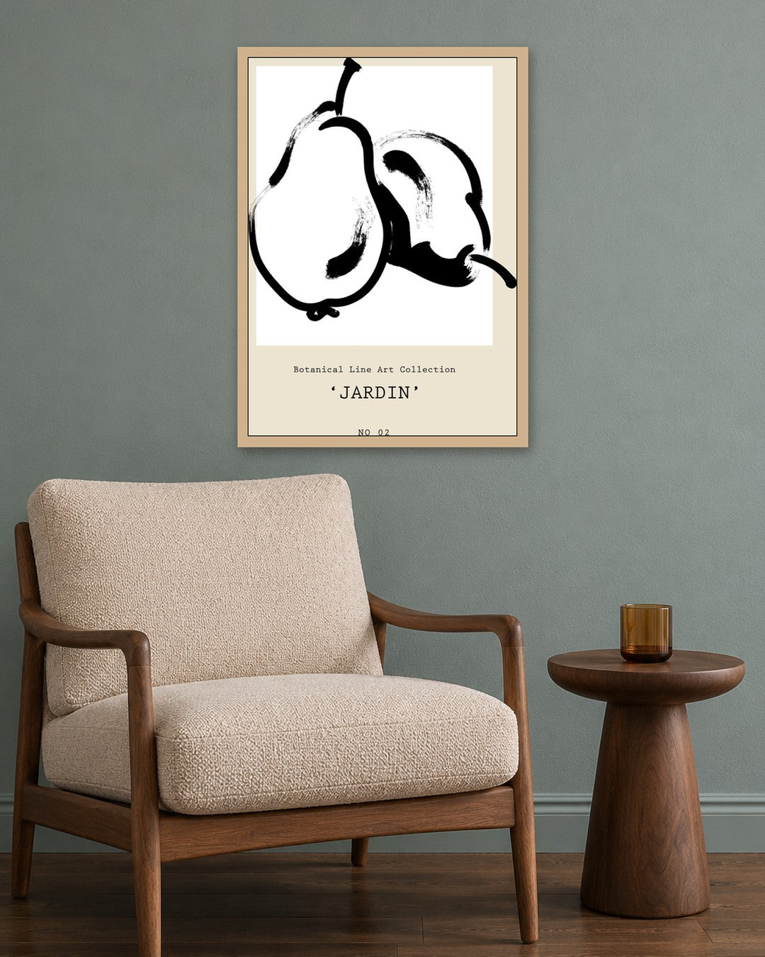 SENT Studio - Bohemian Poster No. 29 - oak frame in a room