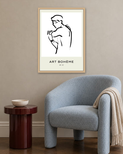 SENT Studio - Bohemian Poster No. 92 - oak frame in a room