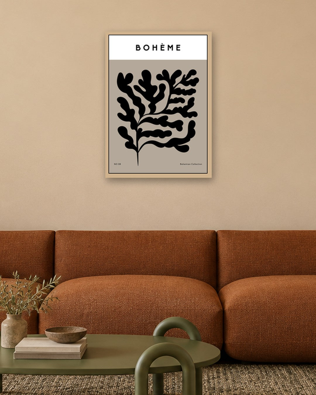 SENT Studio - Bohemian Poster No. 8 - oak frame in a room