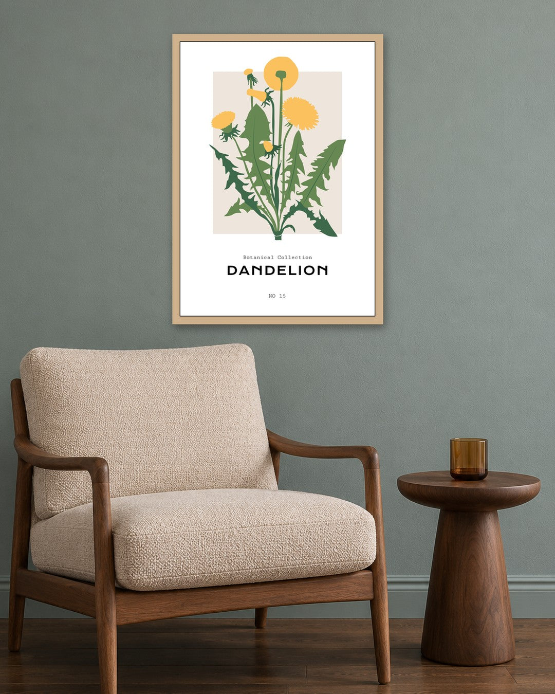 SENT Studio - Botanical Poster No. 26 - oak frame in a room