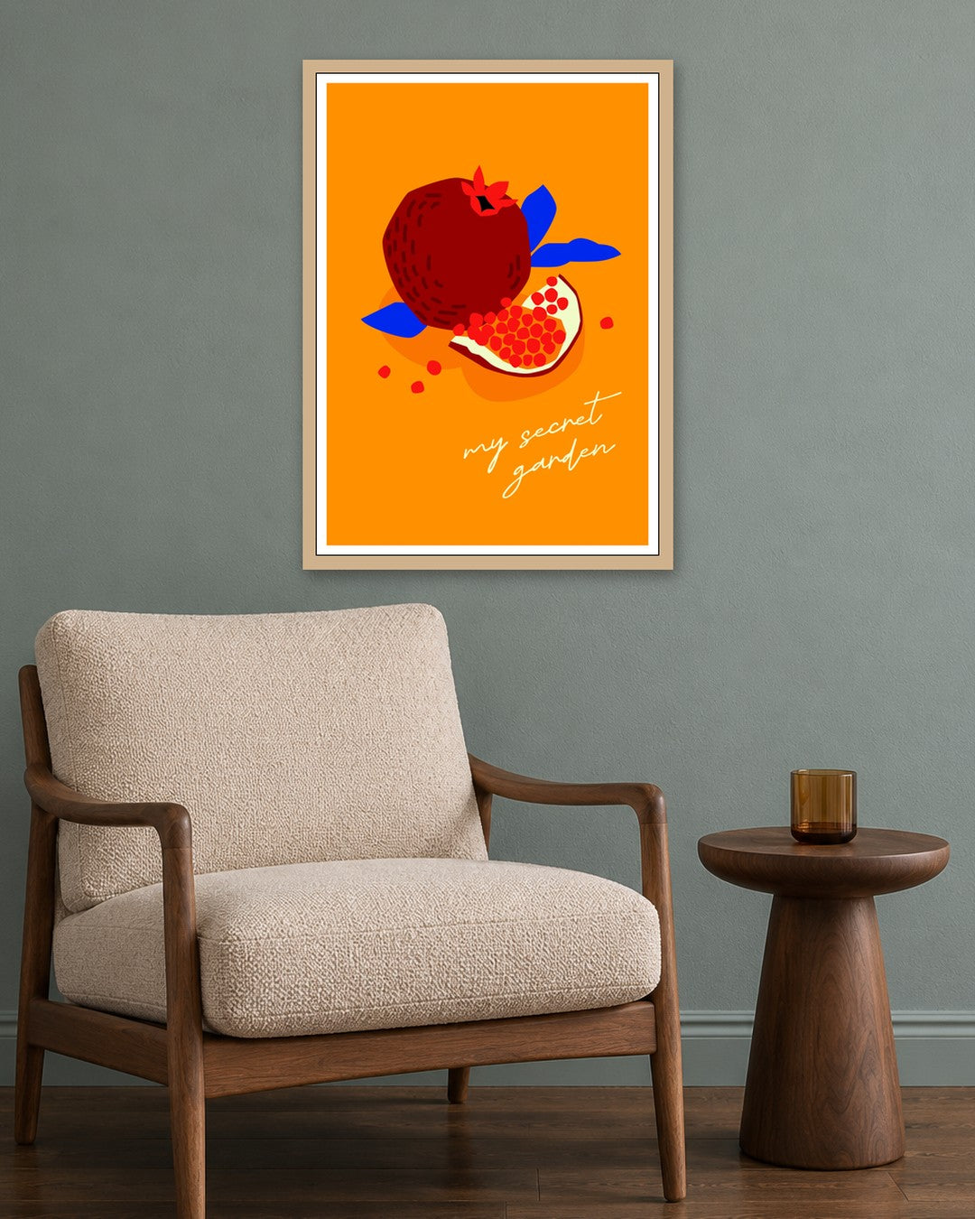 SENT Studio - Artistic Poster No. 35 - oak frame in a room