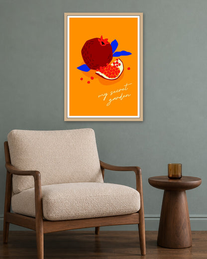 SENT Studio - Artistic Poster No. 35 - oak frame in a room