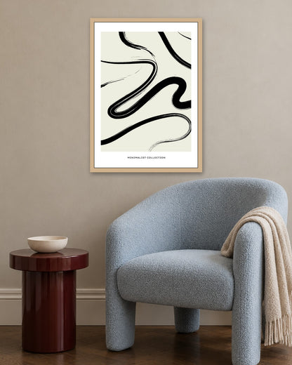 SENT Studio - Bohemian Poster No. 52 - oak frame in a room