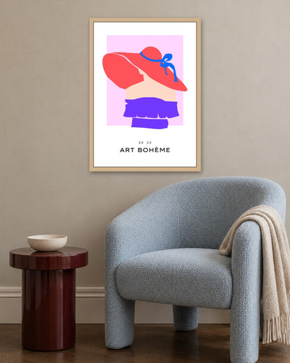 SENT Studio - Abstract Poster No. 55 - oak frame in a room