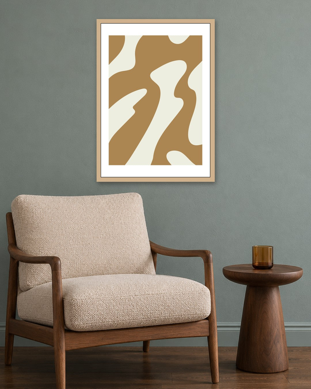 SENT Studio - Bohemian Poster No. 93 - oak frame in a room