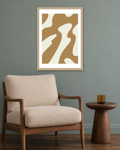 SENT Studio - Bohemian Poster No. 93 - oak frame in a room