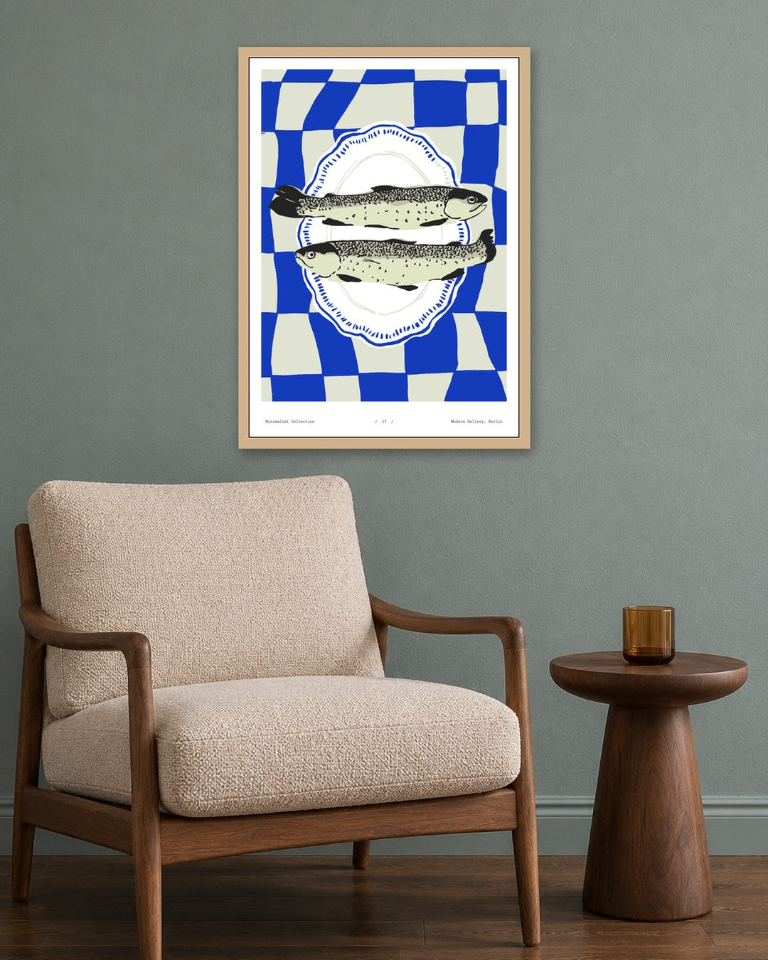 SENT Studio - Cravings Poster No. 17 - oak frame in a room