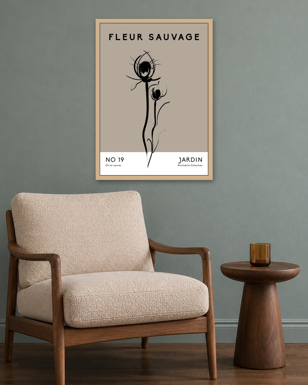 SENT Studio - Bohemian Poster No. 34 - oak frame in a room